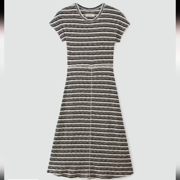 🆕 EVERLANE The Rib-Knit Cap Sleeve Midi Dress - Picture 3 of 12